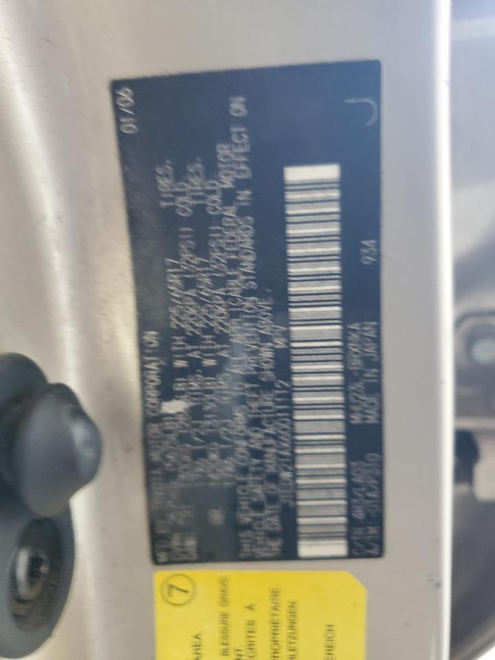 2006 Toyota Highlander Hybrid VIN: JTEDW21AX60011112 Lot: 61906095