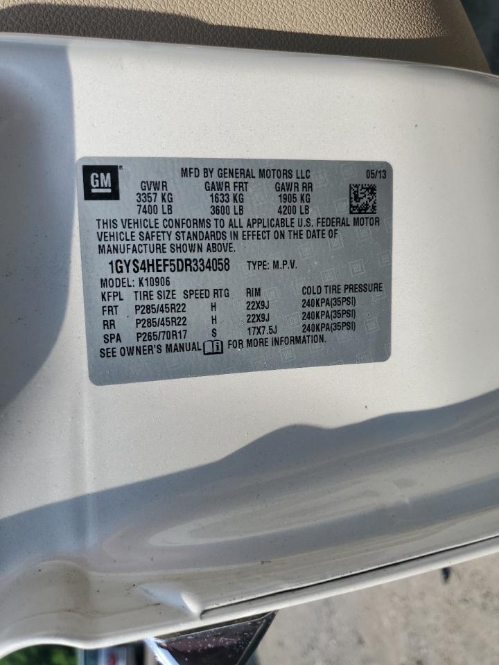 2013 Cadillac Escalade Esv Luxury VIN: 1GYS4HEF5DR334058 Lot: 60293015