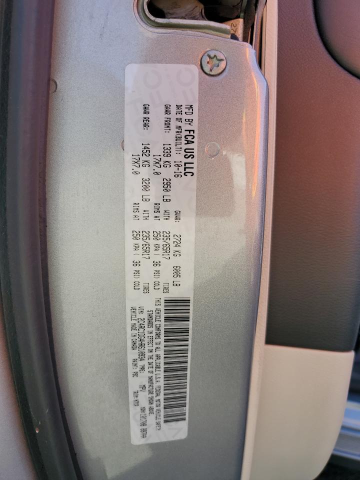 2017 Chrysler Pacifica Touring VIN: 2C4RC1DG4HR610934 Lot: 62421205