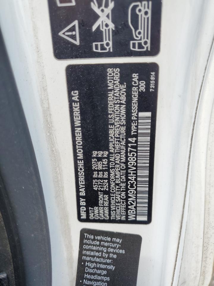 2017 BMW 230Xi VIN: WBA2M9C34HV985714 Lot: 61230025
