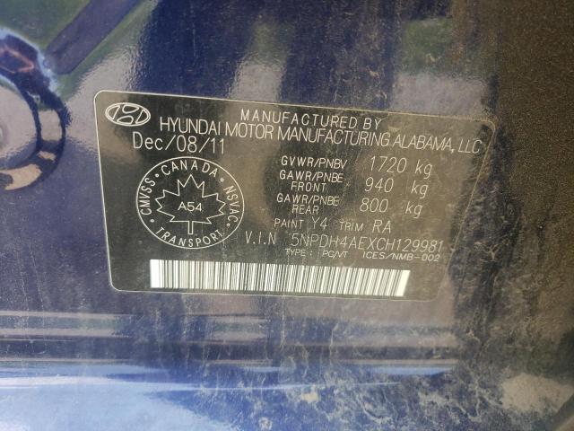 2012 HYUNDAI ELANTRA GLS  