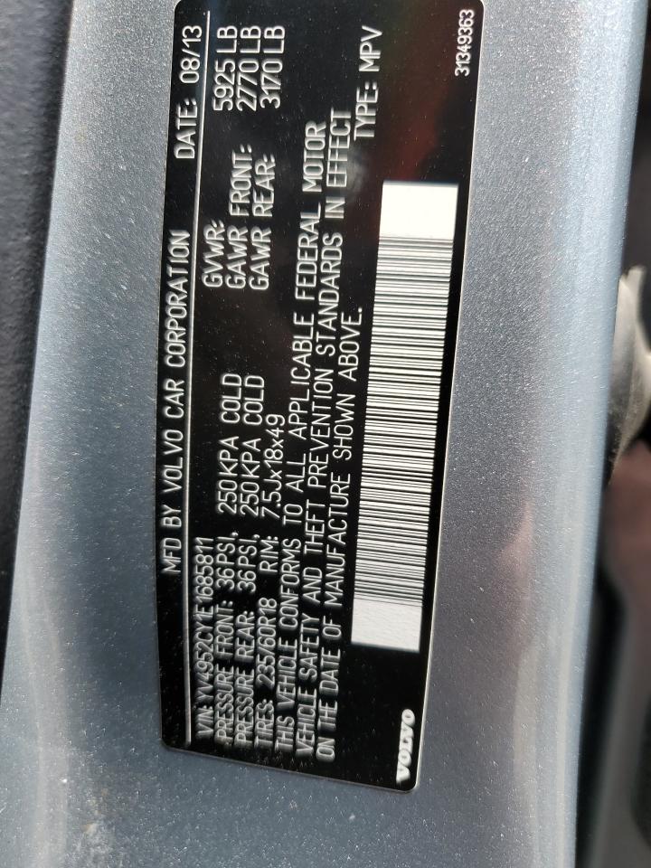 2014 Volvo Xc90 3.2 VIN: YV4952CY1E1685811 Lot: 62142665