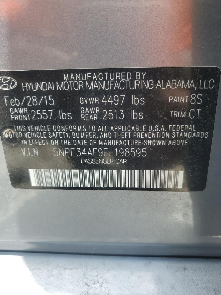 2015 Hyundai Sonata Sport VIN: 5NPE34AF9FH198595 Lot: 62004545