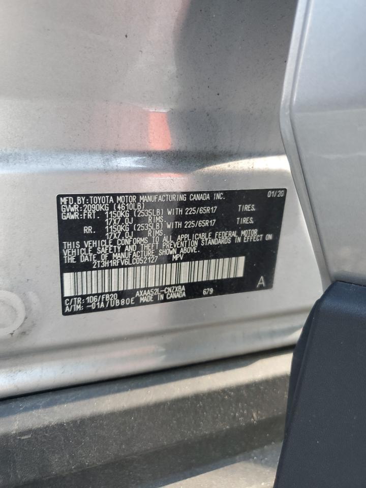 2020 Toyota Rav4 Le VIN: 2T3H1RFV6LC052127 Lot: 63098235