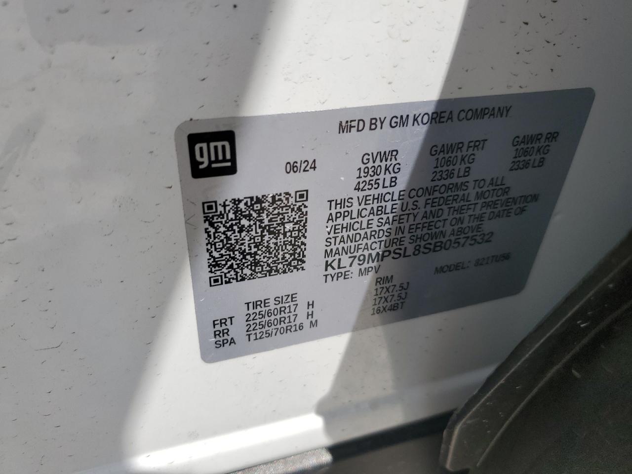 2025 Chevrolet Trailblazer Lt VIN: KL79MPSL8SB057532 Lot: 61575415
