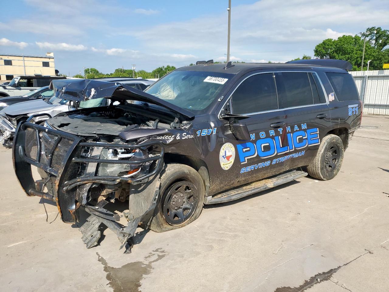2015 Chevrolet Tahoe Police იყიდება Wilmer-ში, TX - Front End