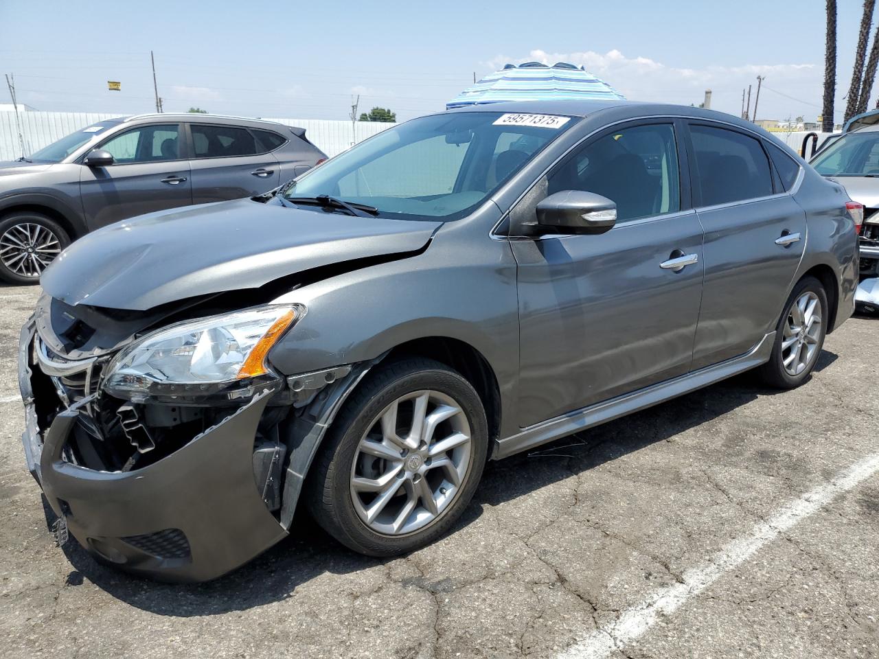 2015 Nissan Sentra S na sprzedaż w Van Nuys, CA - Front End