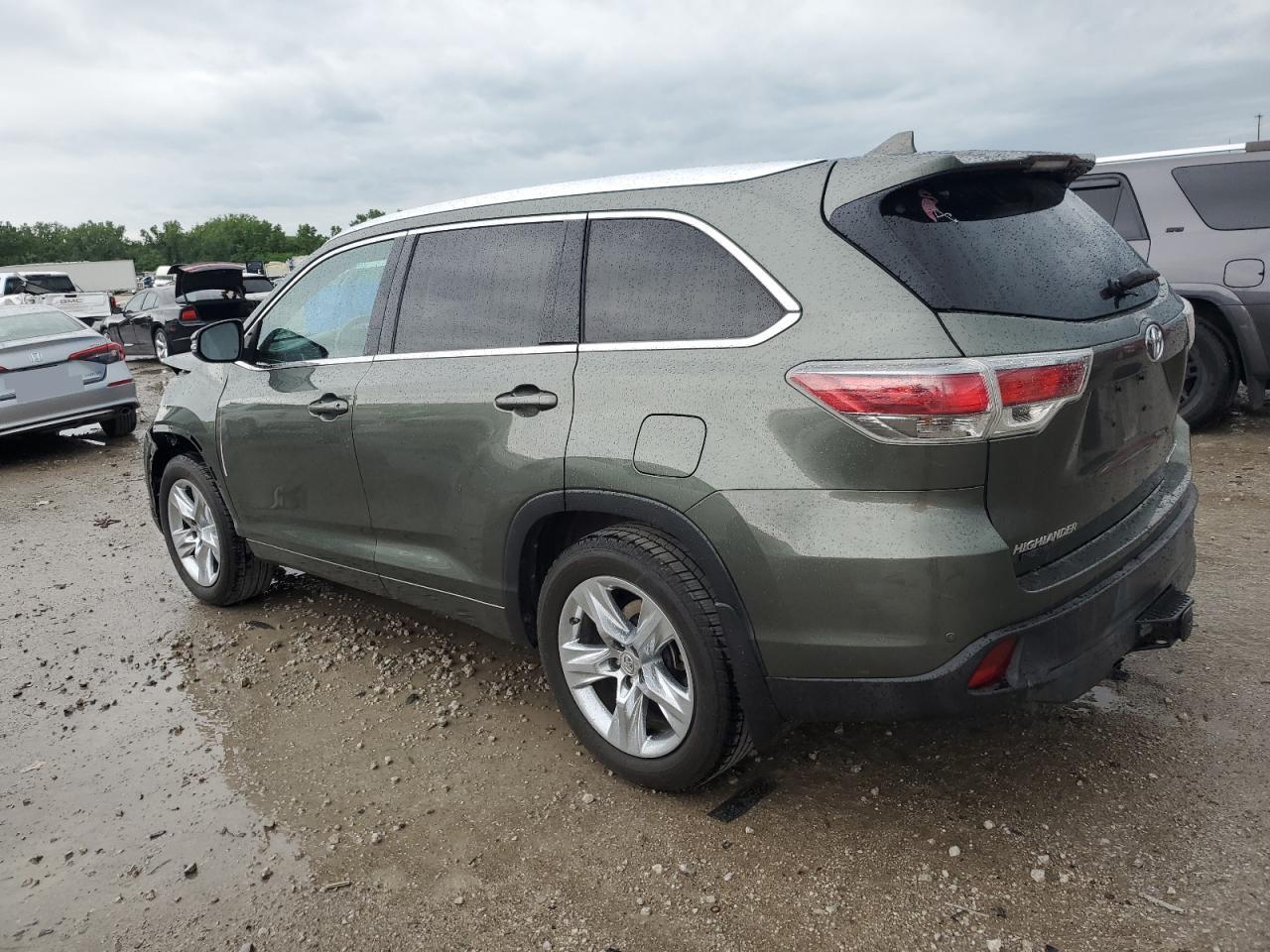 2015 Toyota Highlander Limited green null gas 5TDDKRFH9FS160977 photo #3