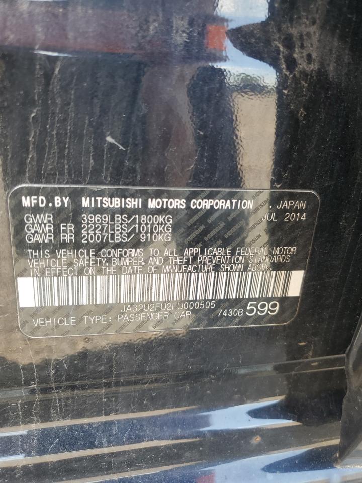 2015 Mitsubishi Lancer Es VIN: JA32U2FU2FU000505 Lot: 62017615
