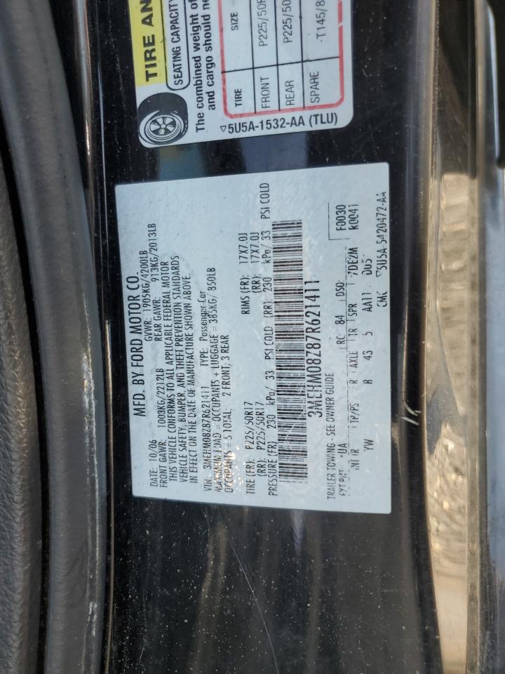 2007 Mercury Milan Premier VIN: 3MEHM08Z87R621411 Lot: 63056175