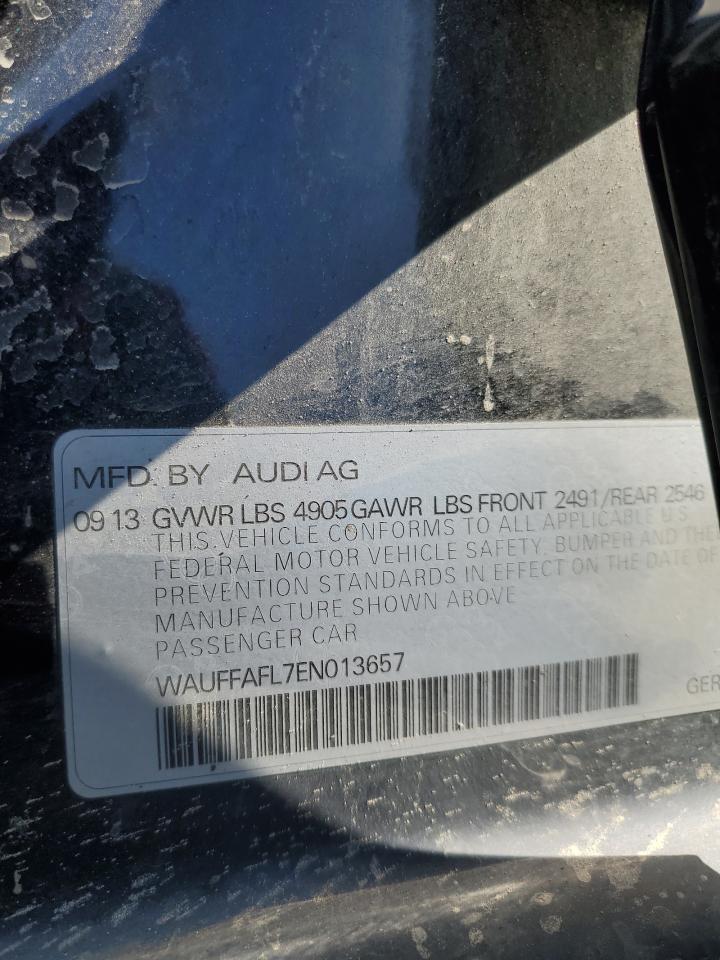 2014 Audi A4 Premium Plus VIN: WAUFFAFL7EN013657 Lot: 62385375