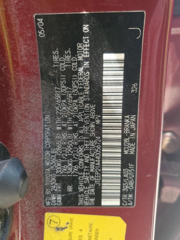 2004 TOYOTA HIGHLANDER   
