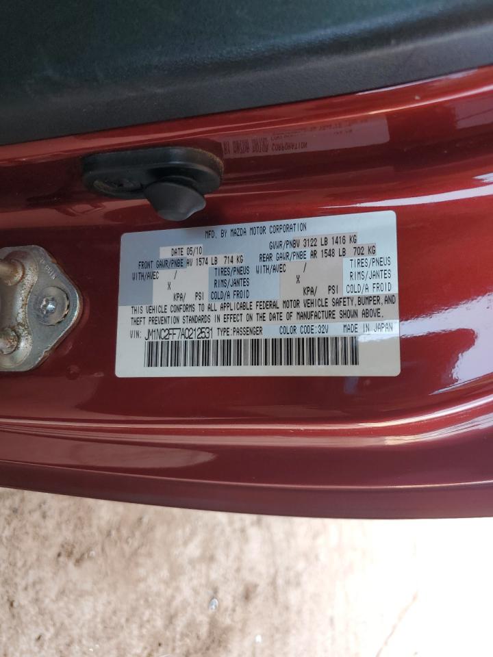 2010 Mazda Mx-5 Miata VIN: JM1NC2FF7A0212531 Lot: 59436915