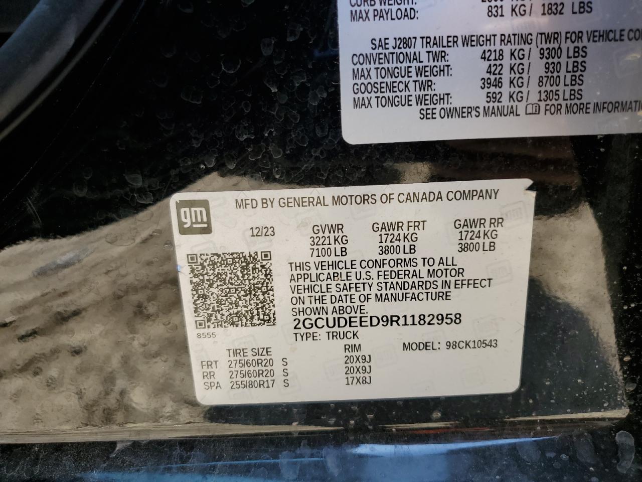 CHEVROLET ALL Models 2024 VIN 2GCUDEED9R1182958 фото 12