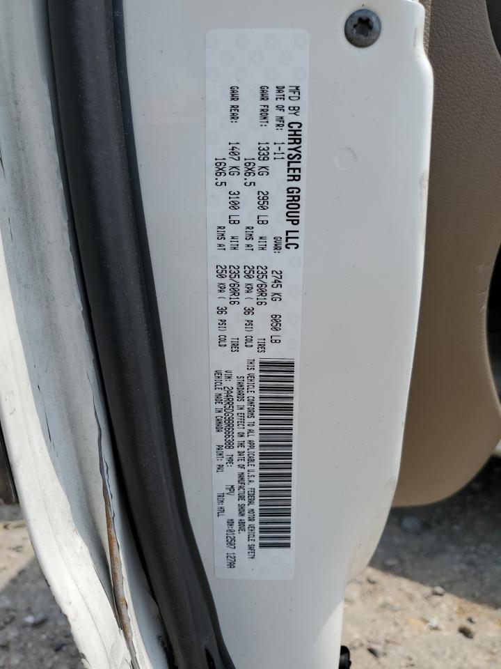 2011 Chrysler Town & Country Touring VIN: 2A4RR5DG9BR666388 Lot: 59216115