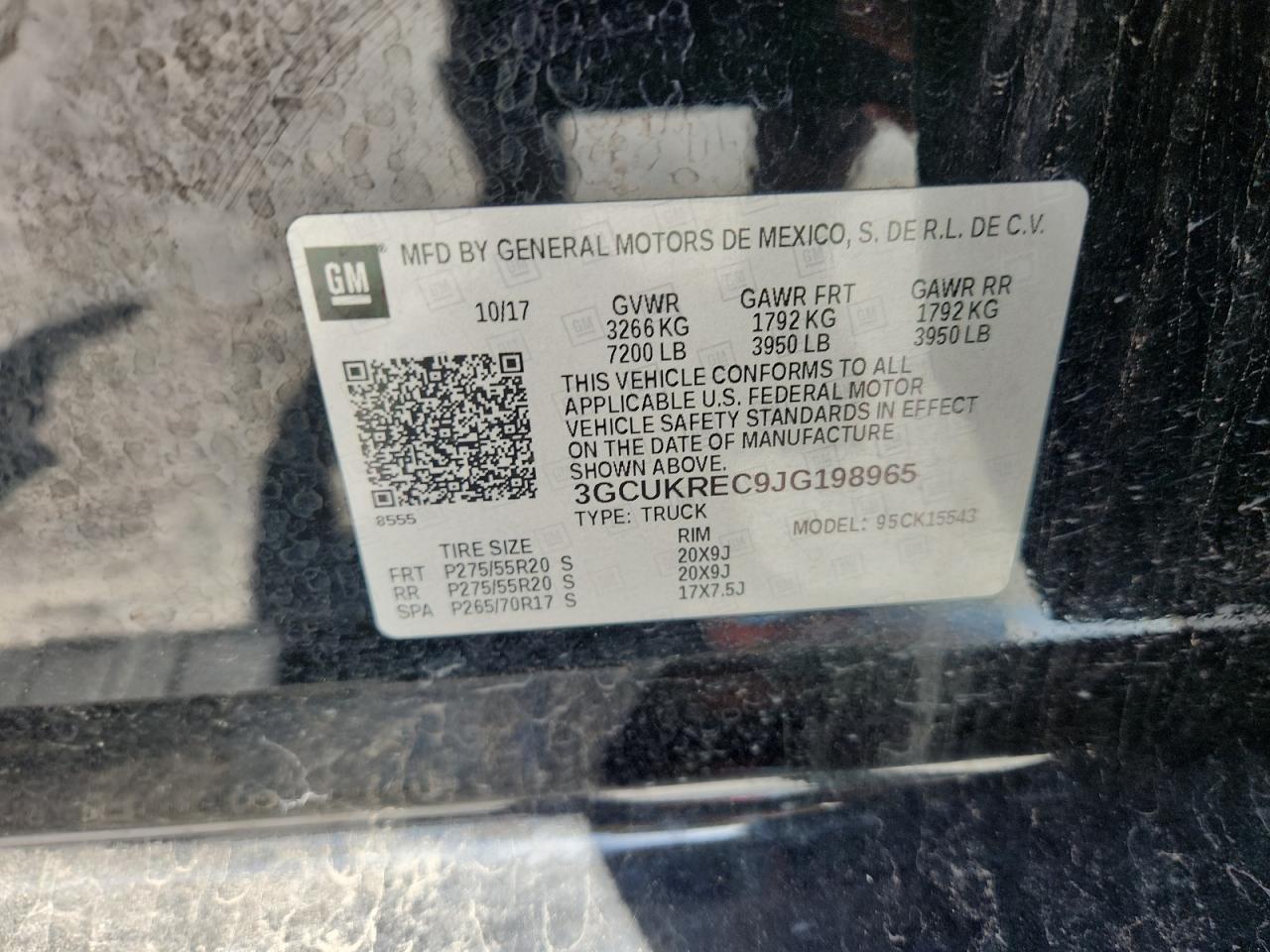 CHEVROLET ALL Models 2018 VIN 3GCUKREC9JG198965 zdjęcie 12