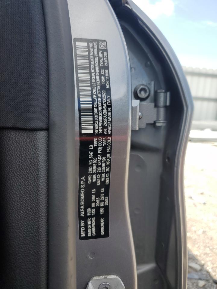 2021 Alfa Romeo Stelvio Ti VIN: ZASPAKBN6M7D02820 Lot: 62743725