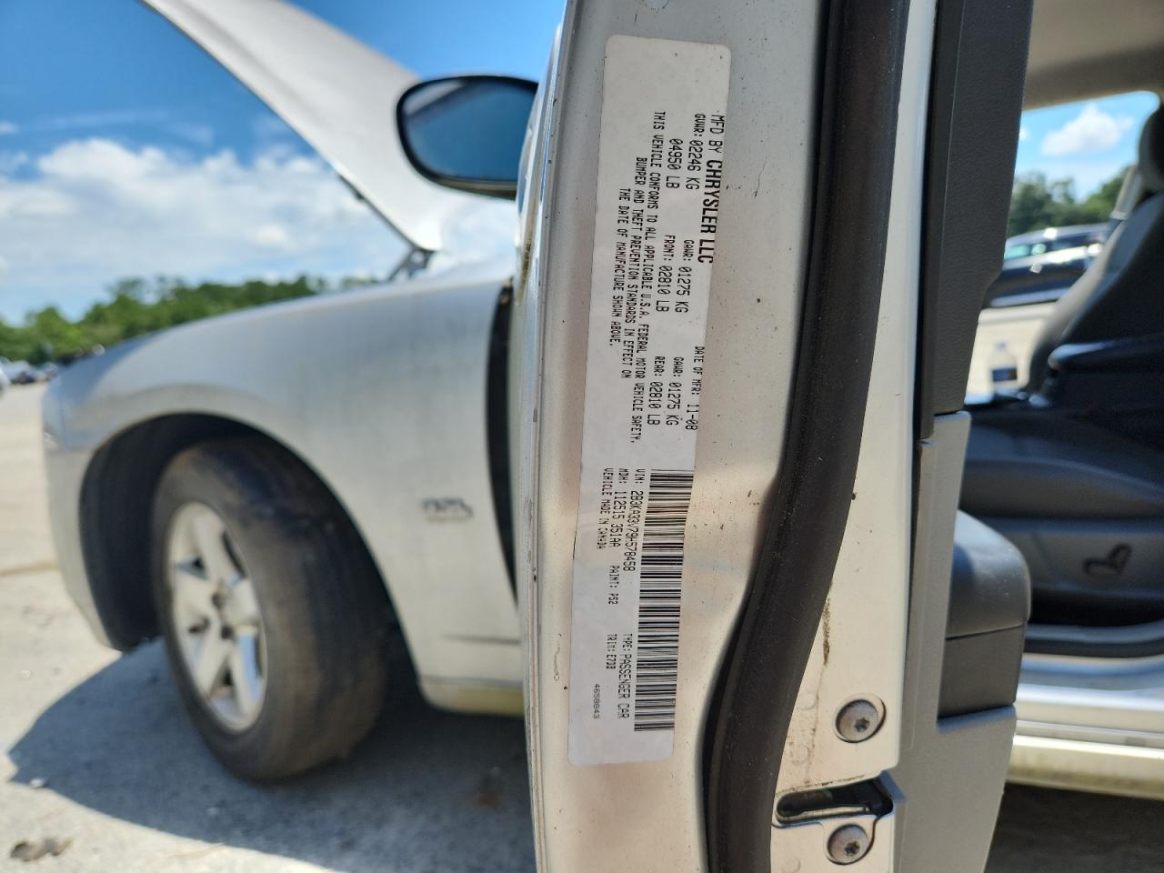 2009 Dodge Charger Sxt VIN: 2B3KA33V79H578458 Lot: 62729835