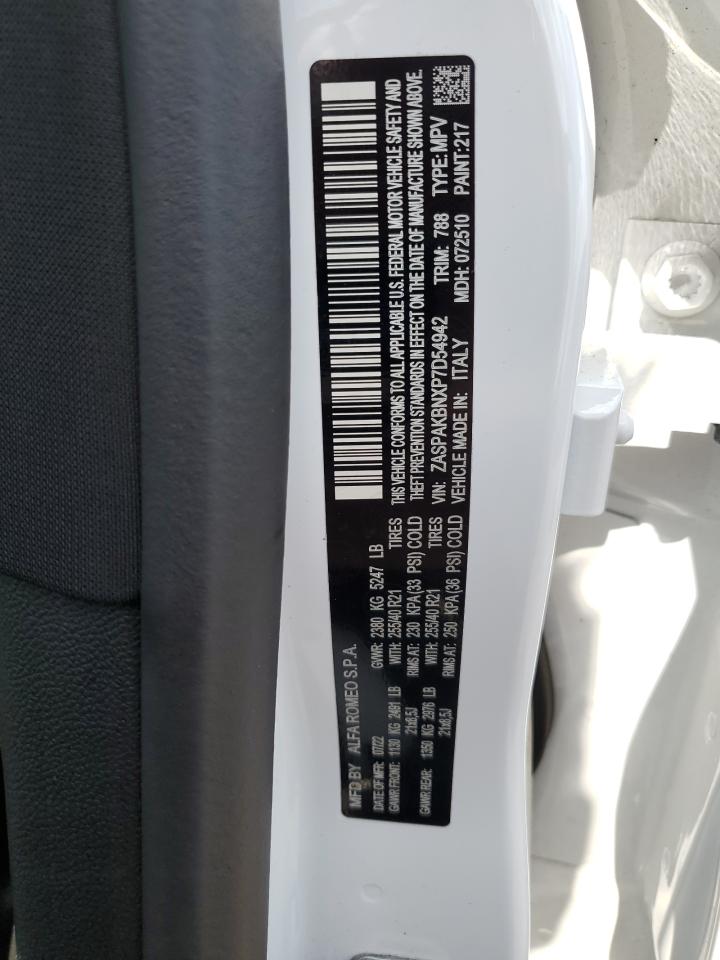 2023 Alfa Romeo Stelvio Ti VIN: ZASPAKBNXP7D54942 Lot: 60809075
