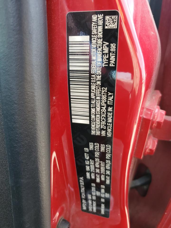 2018 Fiat 500X Trekking VIN: ZFBCFXCB4JP686752 Lot: 62485555
