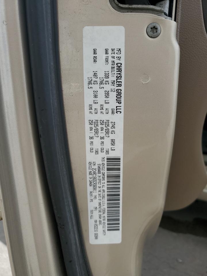 2012 Chrysler Town & Country Touring VIN: 2C4RC1BG5CR369011 Lot: 62851765
