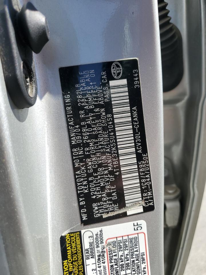 2005 Toyota Camry Le VIN: 4T1BE32K55U410458 Lot: 61082745