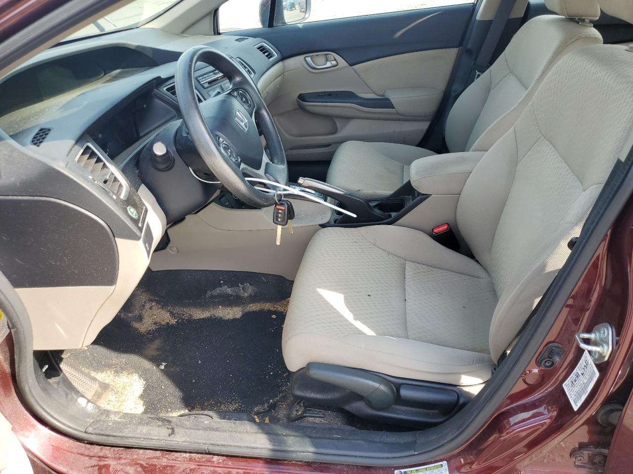 2014 Honda Civic Lx VIN: 19XFB2F53EE207595 Lot: 62738375