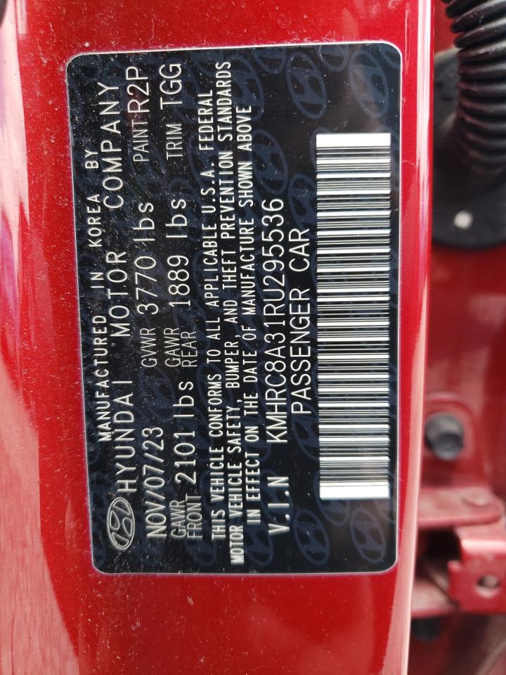 2024 Hyundai Venue Sel VIN: KMHRC8A31RU295536 Lot: 58463855