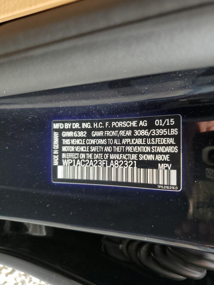 2015 Porsche Cayenne Turbo VIN: WP1AC2A23FLA82321 Lot: 61651185