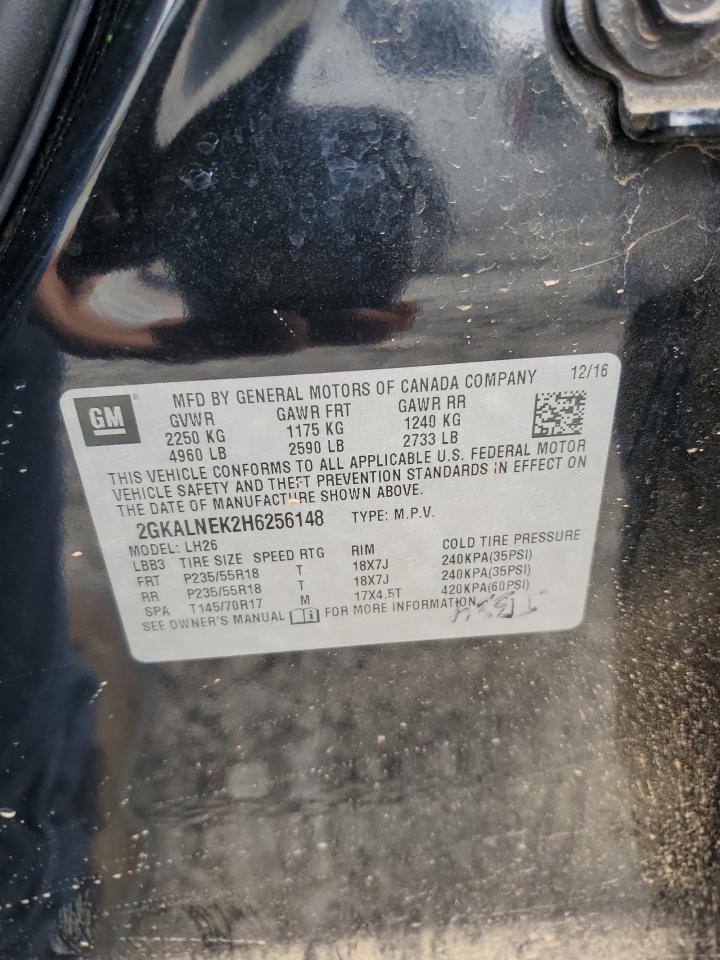 2017 GMC Terrain Sle VIN: 2GKALNEK2H6256148 Lot: 61084785