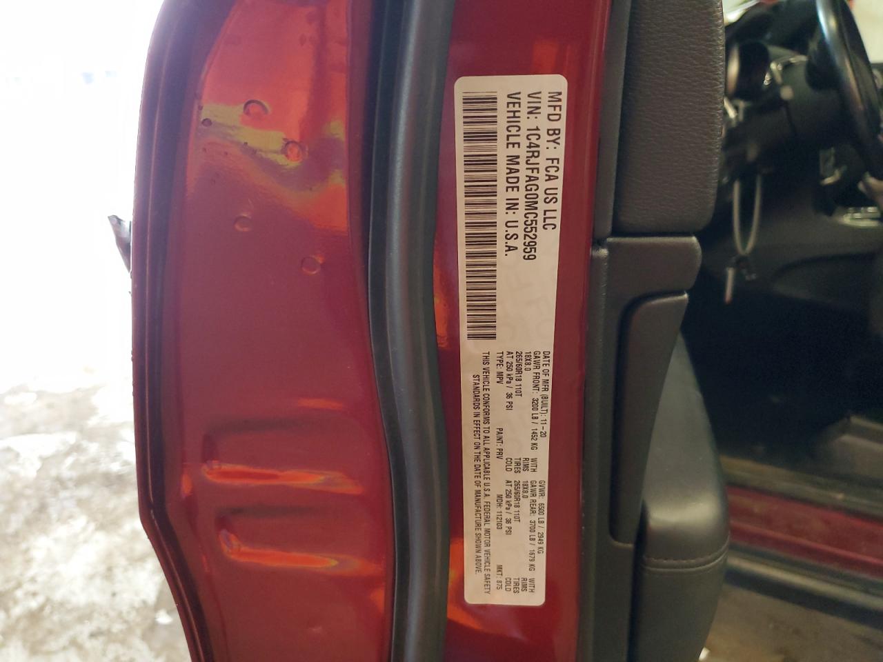 JEEP GRAND CHER 2021 VIN 1C4RJFAG0MC552959 zdjęcie 13