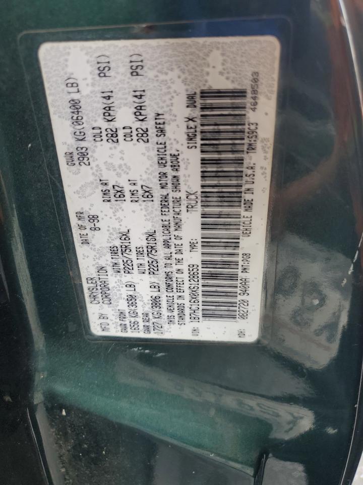 1999 Dodge Ram 1500 VIN: 1B7HC16X0XS128659 Lot: 59984365