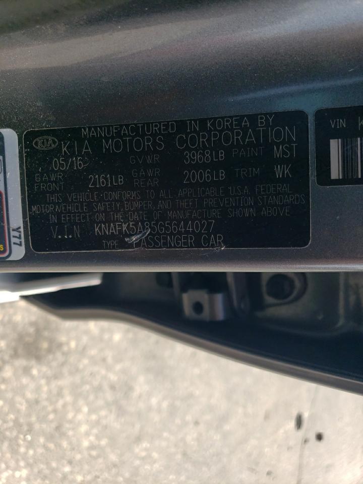 2016 Kia Forte Lx VIN: KNAFK5A85G5644027 Lot: 59862595