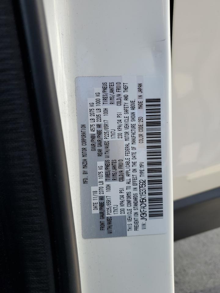 2019 Mazda Cx-5 Touring VIN: JM3KFACM5K1537592 Lot: 62610665