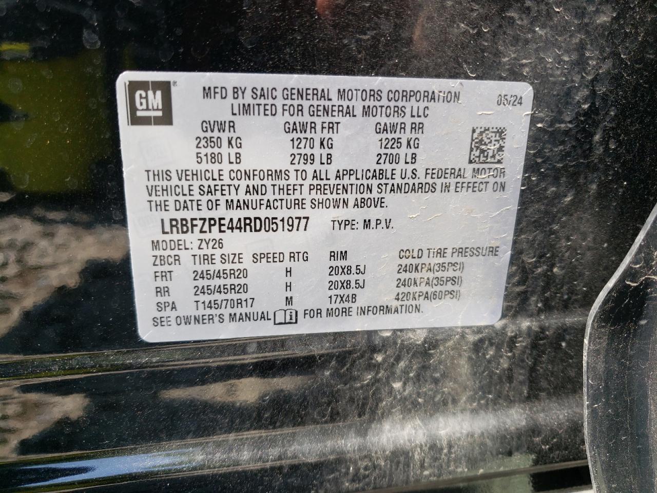 2024 Buick Envision Essence VIN: LRBFZPE44RD051977 Lot: 61935325