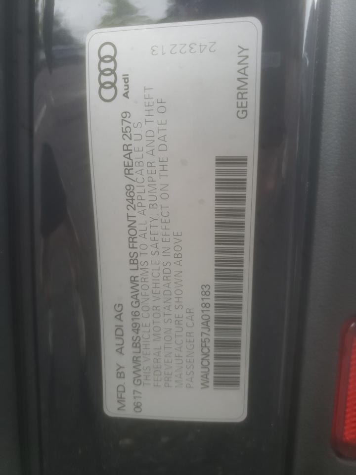 2018 Audi A5 Prestige VIN: WAUCNCF57JA018183 Lot: 60904685