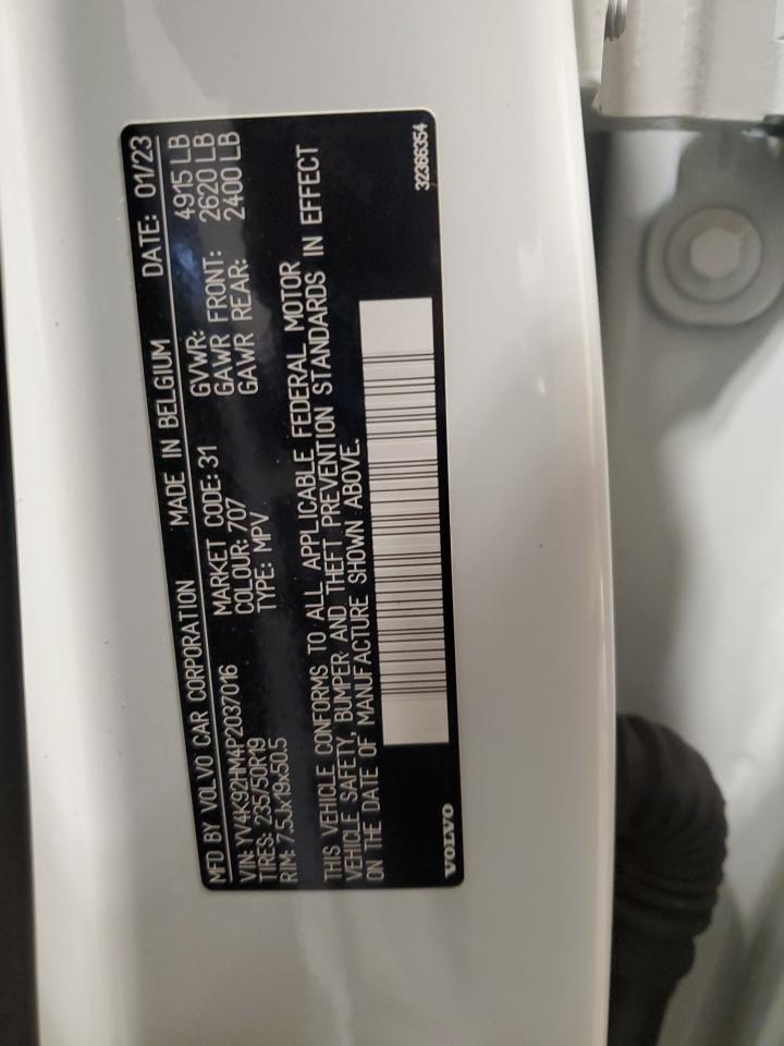 2023 Volvo Xc40 Ultimate VIN: YV4K92HM4P2037016 Lot: 59472515