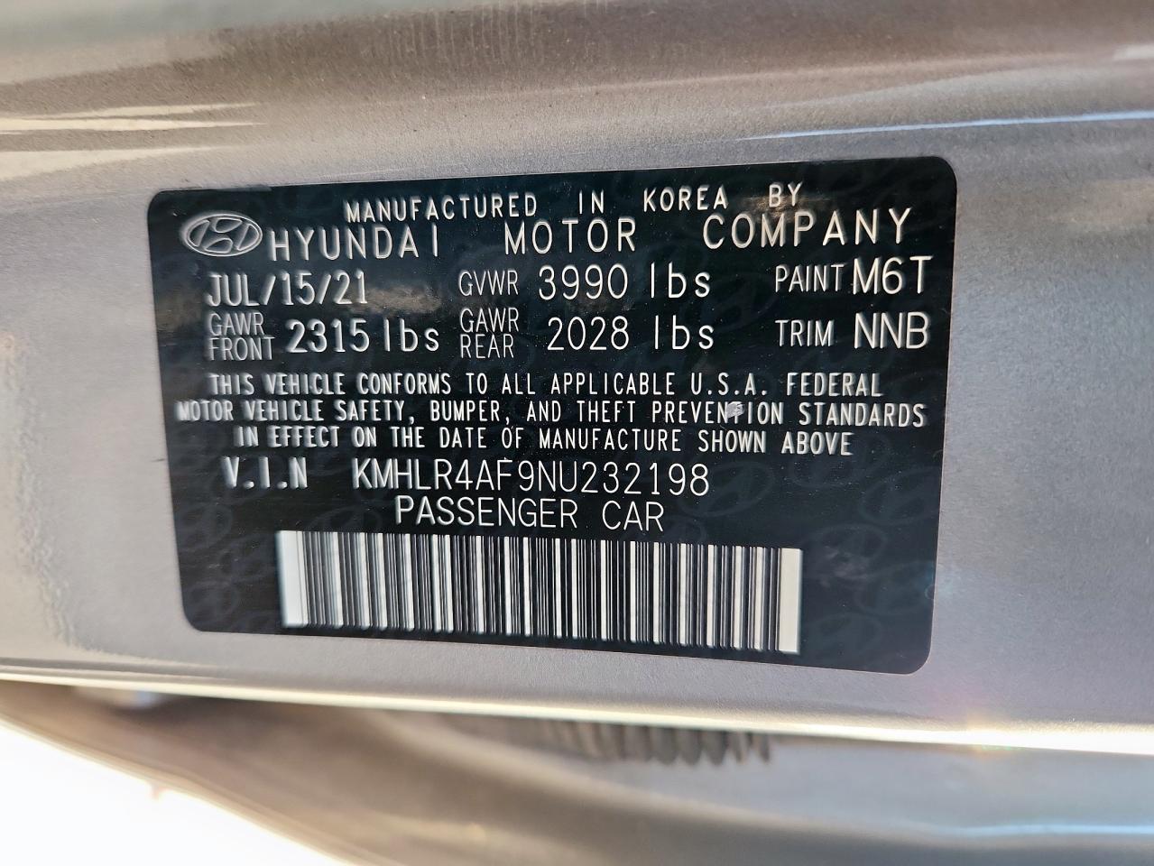 2022 Hyundai Elantra N Line VIN: KMHLR4AF9NU232198 Lot: 62229845