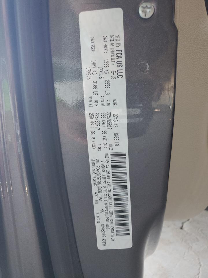 2019 Dodge Grand Caravan Sxt VIN: 2C4RDGCG7KR713130 Lot: 61647715