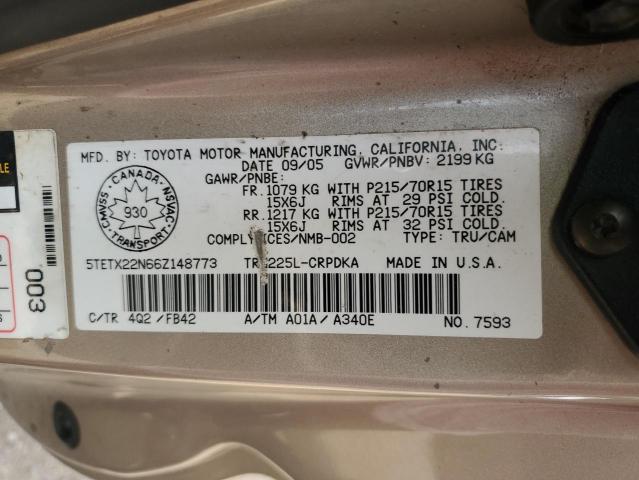 2006 TOYOTA TACOMA ACCESS CAB