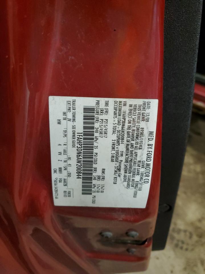 2010 Ford Focus Ses VIN: 1FAHP3DN6AW200844 Lot: 61222585