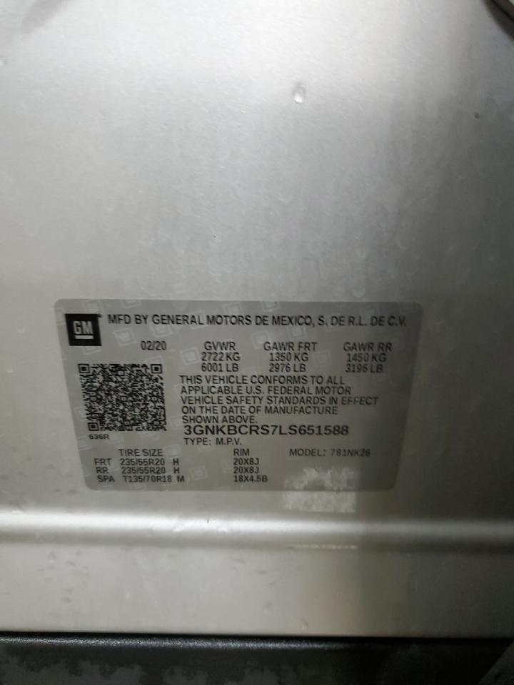 3gnkbcrs7ls651588 3GNKBCRS7LS651588 2020 Chevrolet Blazer 2Lt