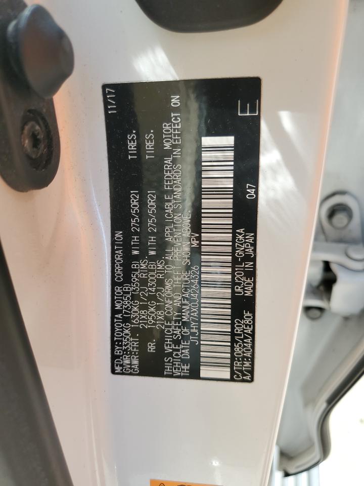 2018 Lexus Lx 570 VIN: JTJHY7AX0J4264326 Lot: 63146265