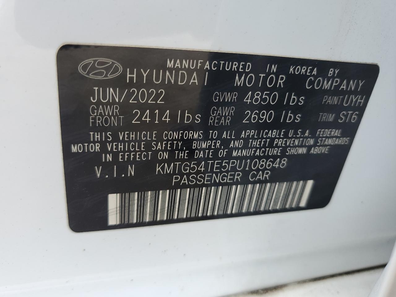 2023 Genesis G70 Base VIN: KMTG54TE5PU108648 Lot: 62289325