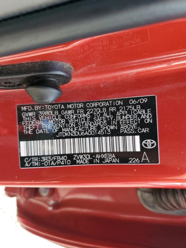 TOYOTA PRIUS 2010 VIN JTDKN3DU6A0014513 фото 12