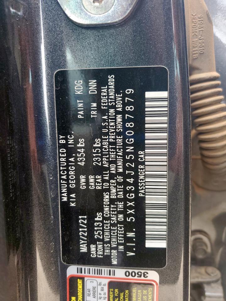 2022 Kia K5 Ex VIN: 5XXG34J25NG087879 Lot: 61679605