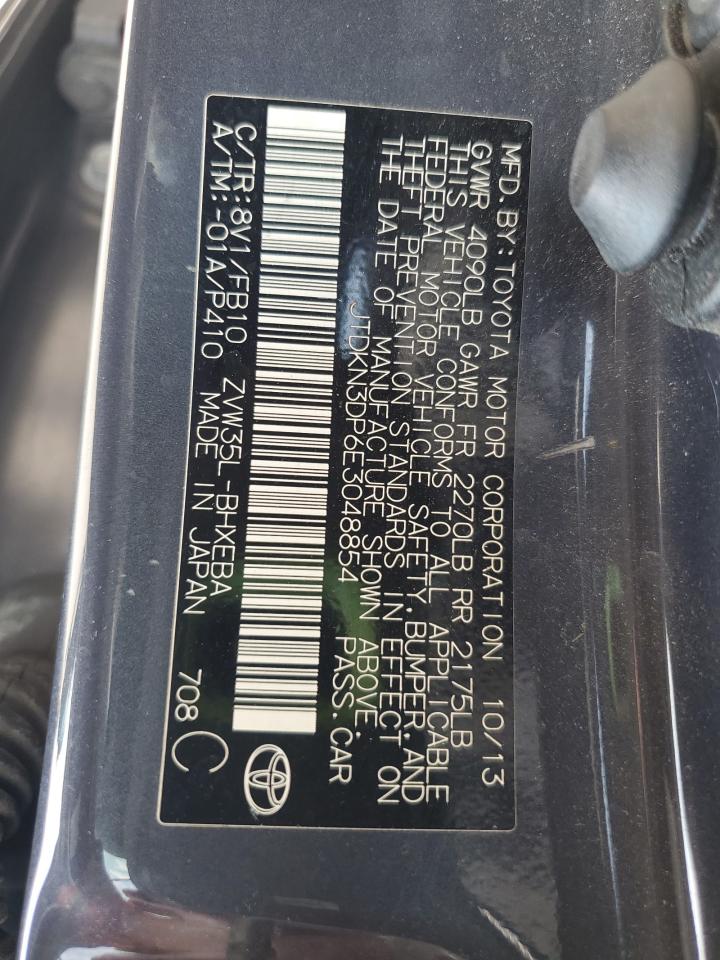 2014 Toyota Prius Plug-In VIN: JTDKN3DP6E3048854 Lot: 62417715