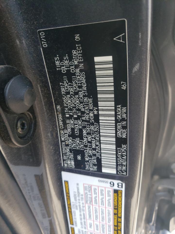 2010 Toyota 4Runner Sr5 VIN: JTEZU5JR1A5013507 Lot: 62903015