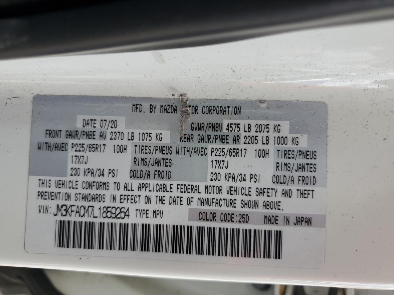 MAZDA CX-5 2020 VIN JM3KFACM7L1859264 photo 13
