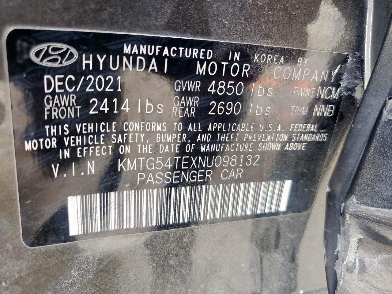 2022 Genesis G70 Base VIN: KMTG54TEXNU098132 Lot: 62419085